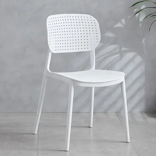 Modern Plastic Chair | Café & Dining Chair | Perforated Back Design - Image 13