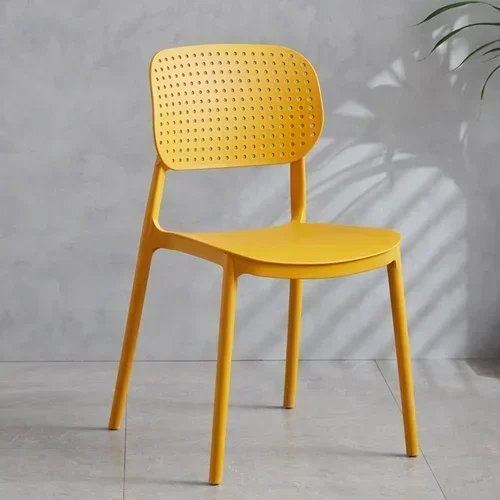 Modern Plastic Chair | Café & Dining Chair | Perforated Back Design - Image 6