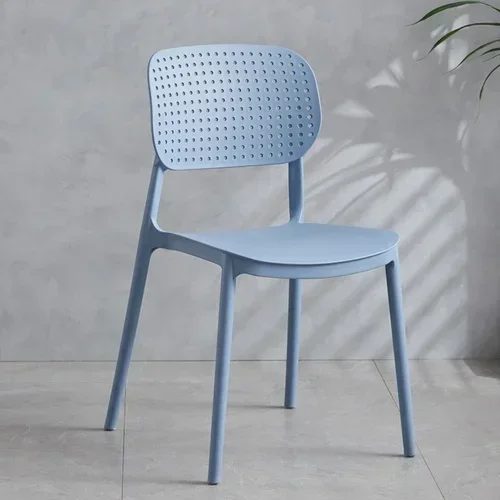 Modern Plastic Chair | Café & Dining Chair | Perforated Back Design - Image 9