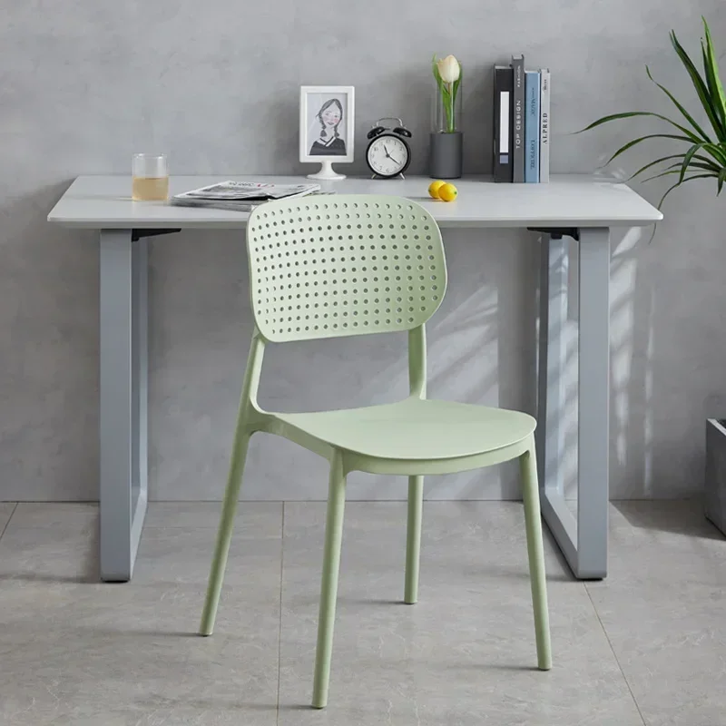 Modern Plastic Chair | Café & Dining Chair | Perforated Back Design - Image 5