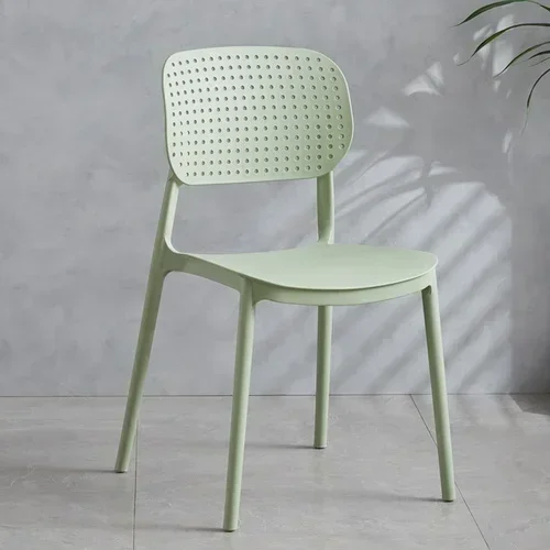 Modern Plastic Chair | Café & Dining Chair | Perforated Back Design - Image 10